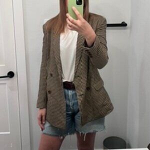 Capulet Medium Tan and Black Herringbone Blazer